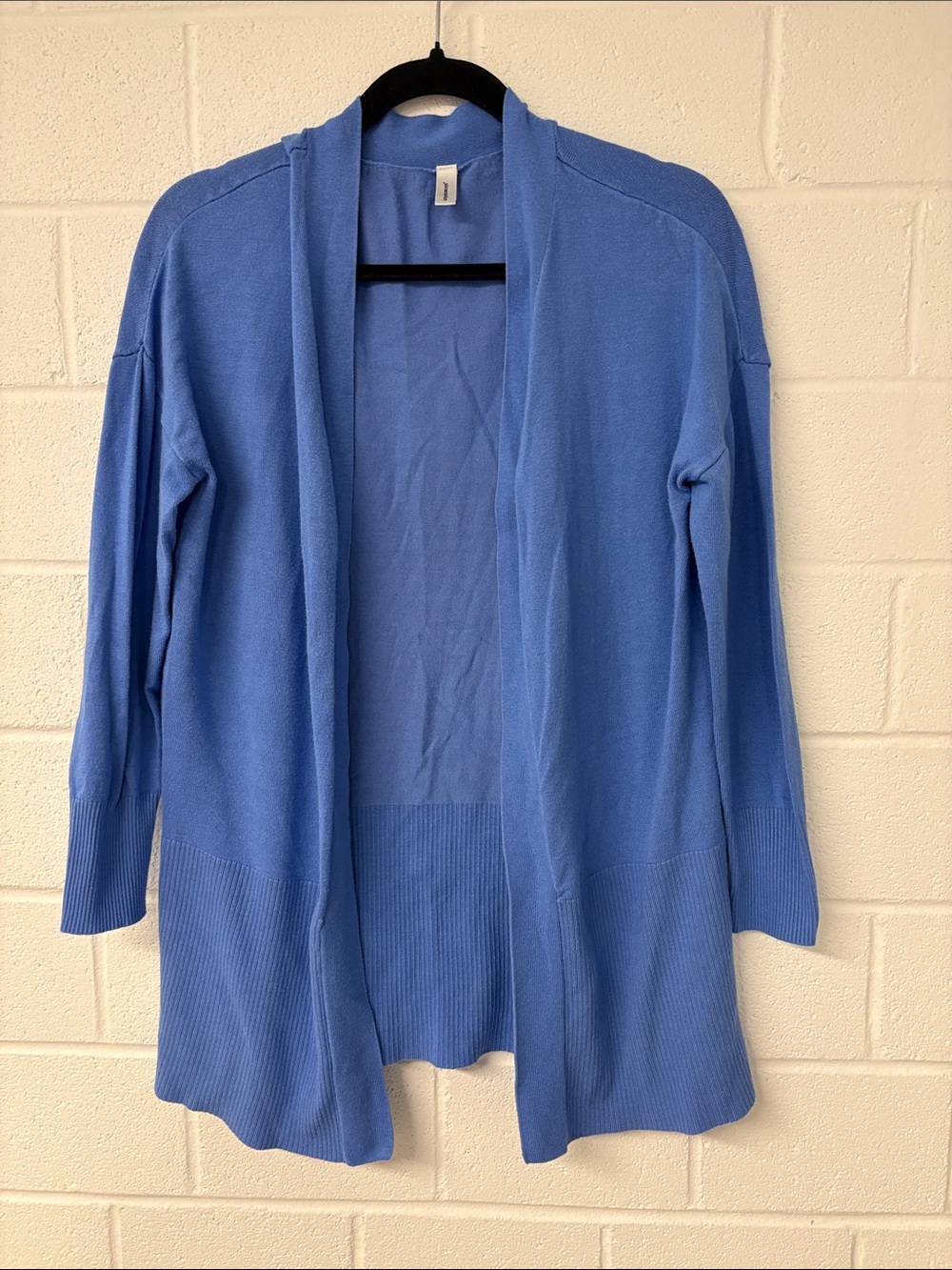 Open-Front Periwinkle Blue Women's Cardigan Sweater
